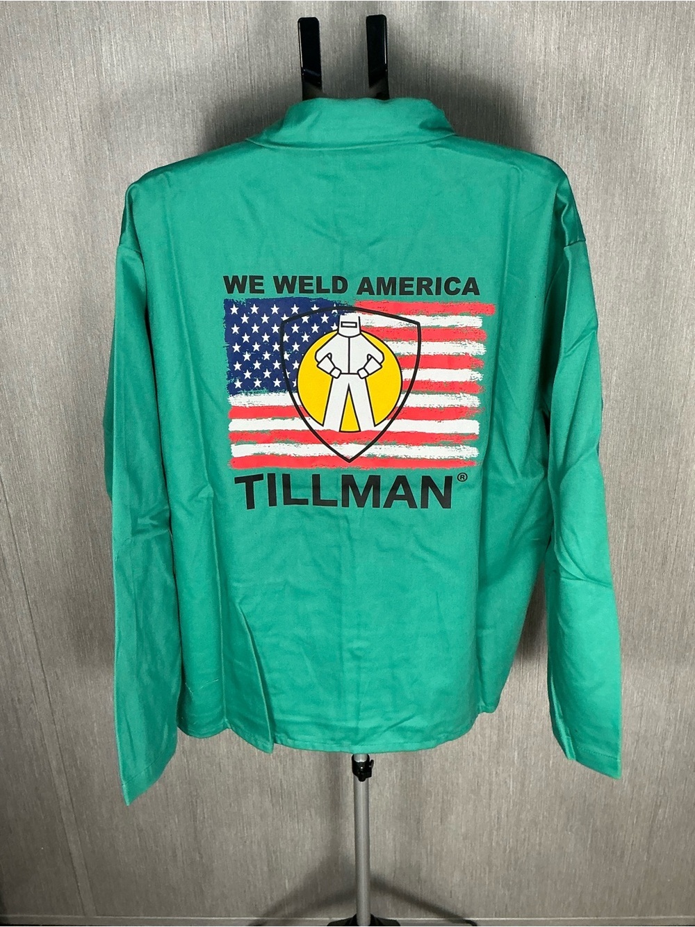 Green Welding Jacket with 'We Weld America' Graphic Size 3XL